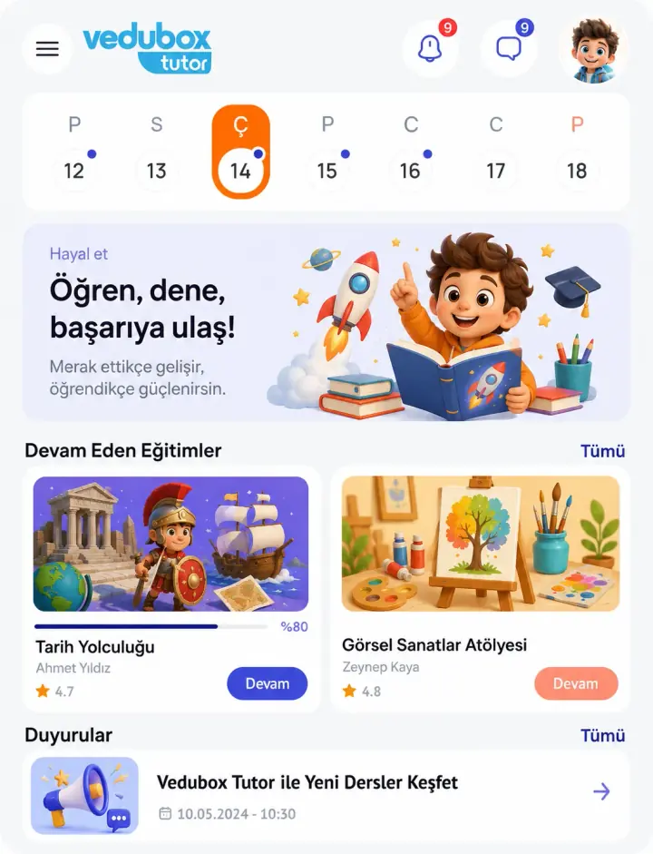 Mobil uygulama ekranı